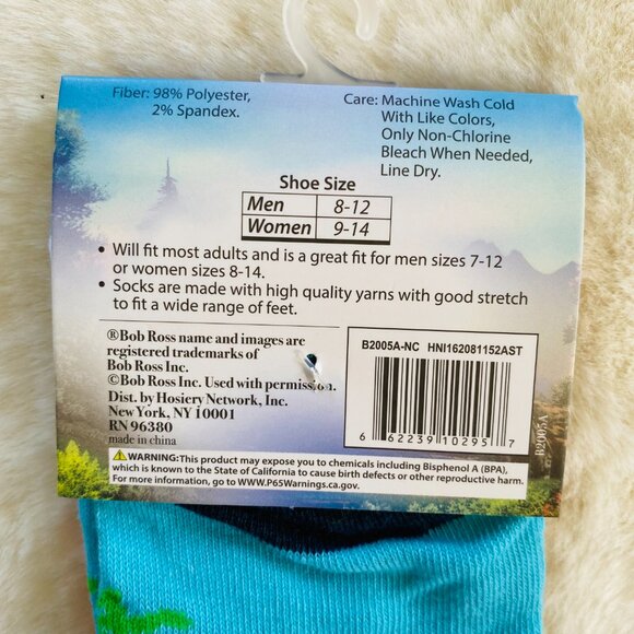 Bob Ross Bundle Mini Art Kit and Adult Low-Cut 2-pairs Socks  New - Picture 7 of 7